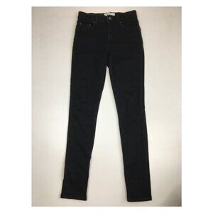 REFORMATION Black Wash Organic Cotton Blend 5 Pocket Slim Fit Skinny Jeans